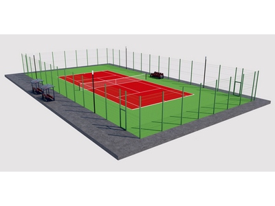 Теннисный корт TORUDA 3 (37х19, игровое поле 24х11)